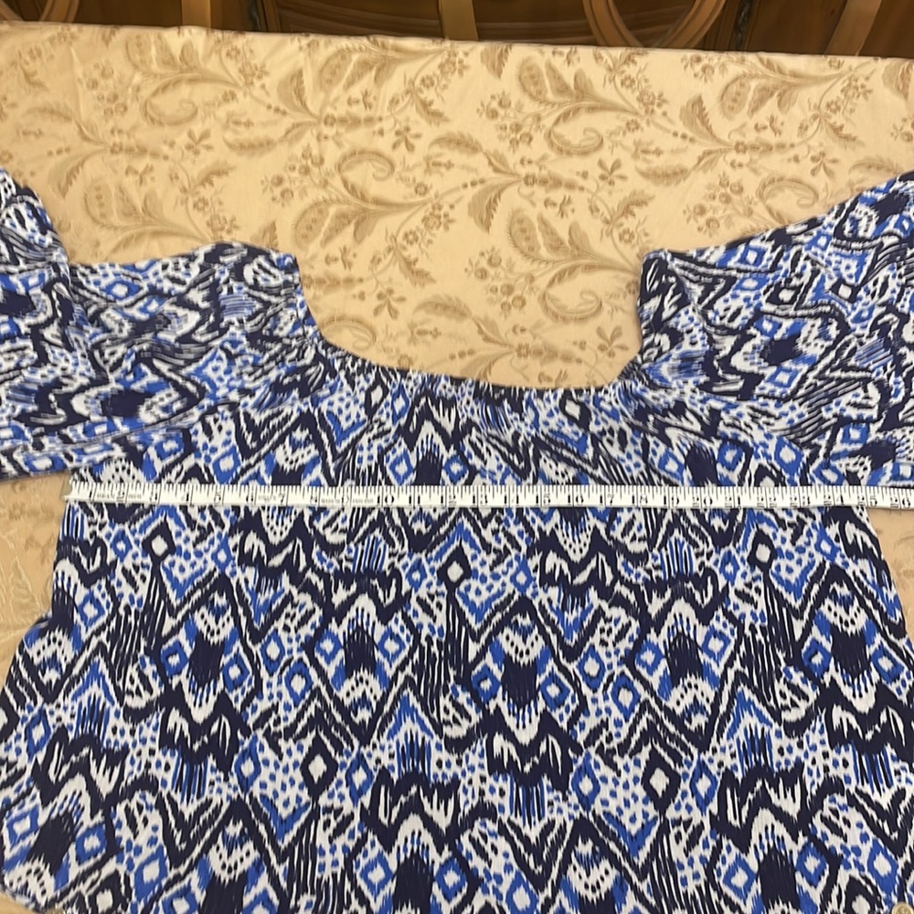 Lilly Pulitzer Delaney Blue Abstract long sleeve top size L - Picture 12 of 16